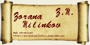 Zorana Milinkov vizit kartica